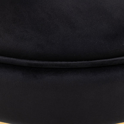 Velvet 360° Swivel Accent Chair with Seat Cushion, Upholstered Barrel Chair with Stainless Steel Base Living Room Chair