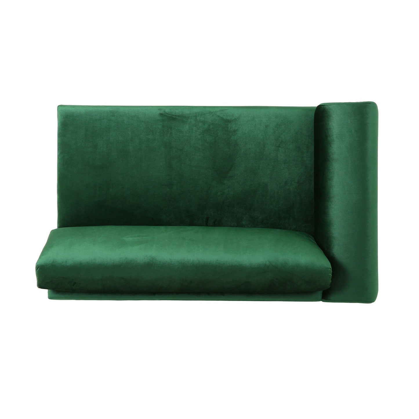 Velvet 4-Seat Sofa with Metal Legs and Wood Frame