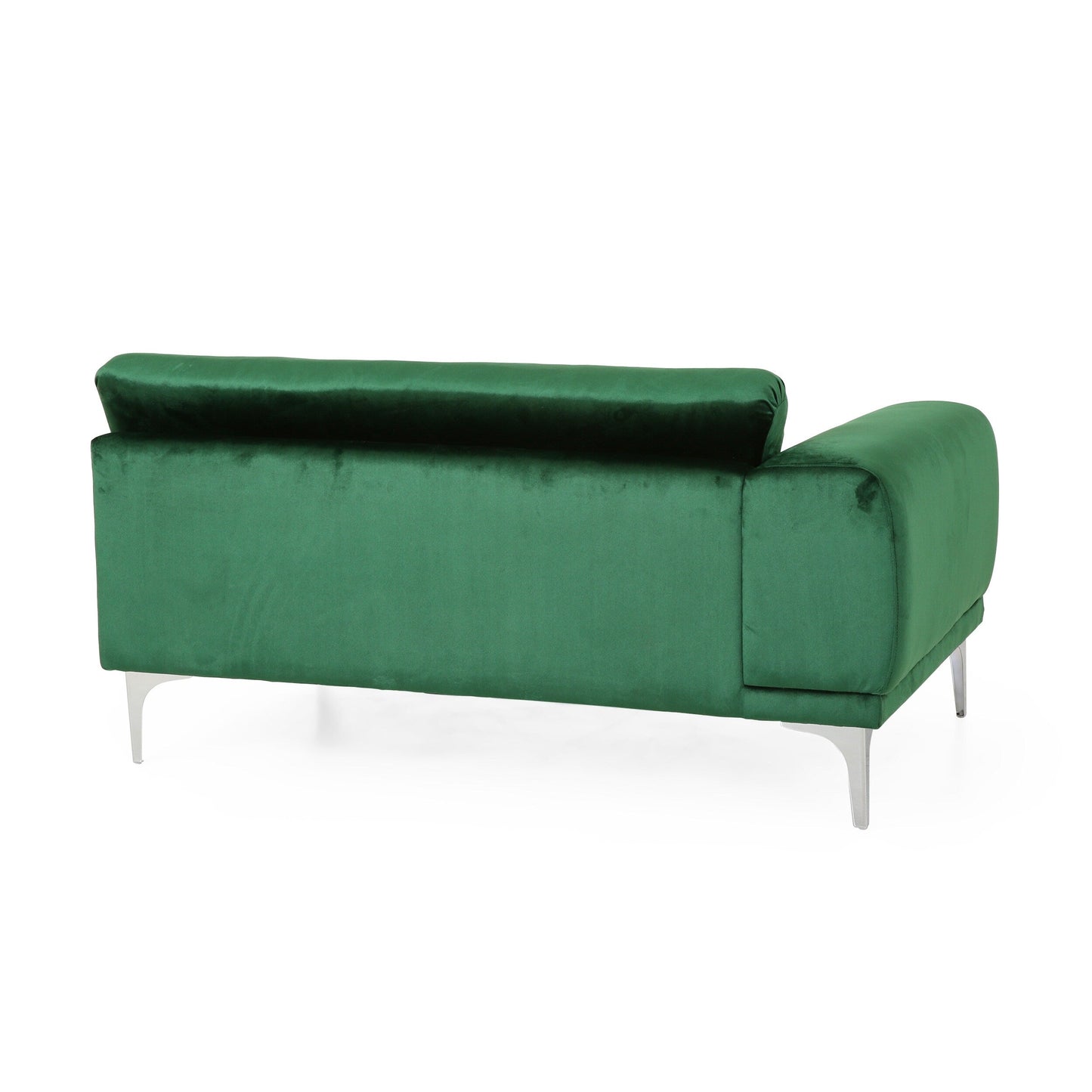 Velvet 4-Seat Sofa with Metal Legs and Wood Frame