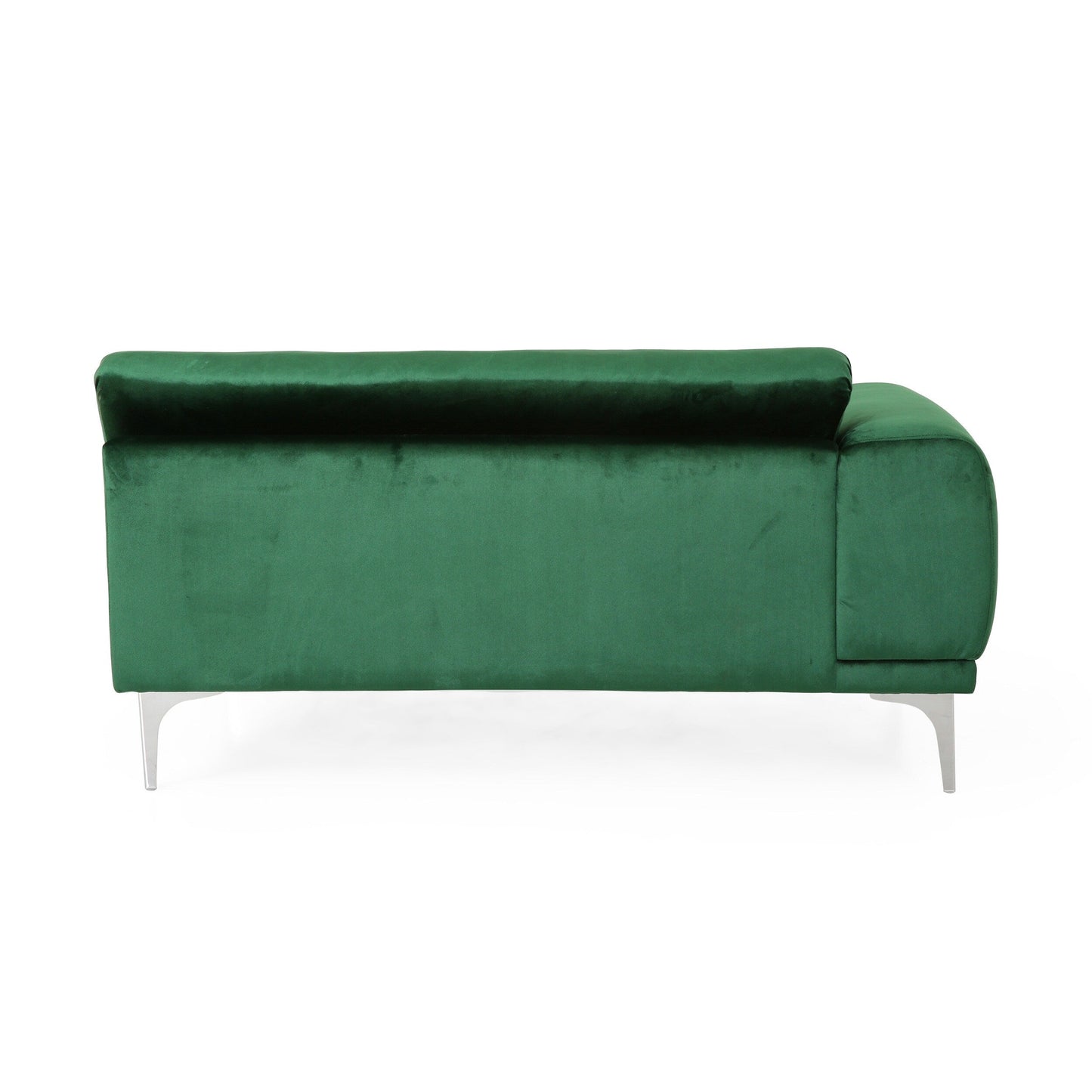 Velvet 4-Seat Sofa with Metal Legs and Wood Frame