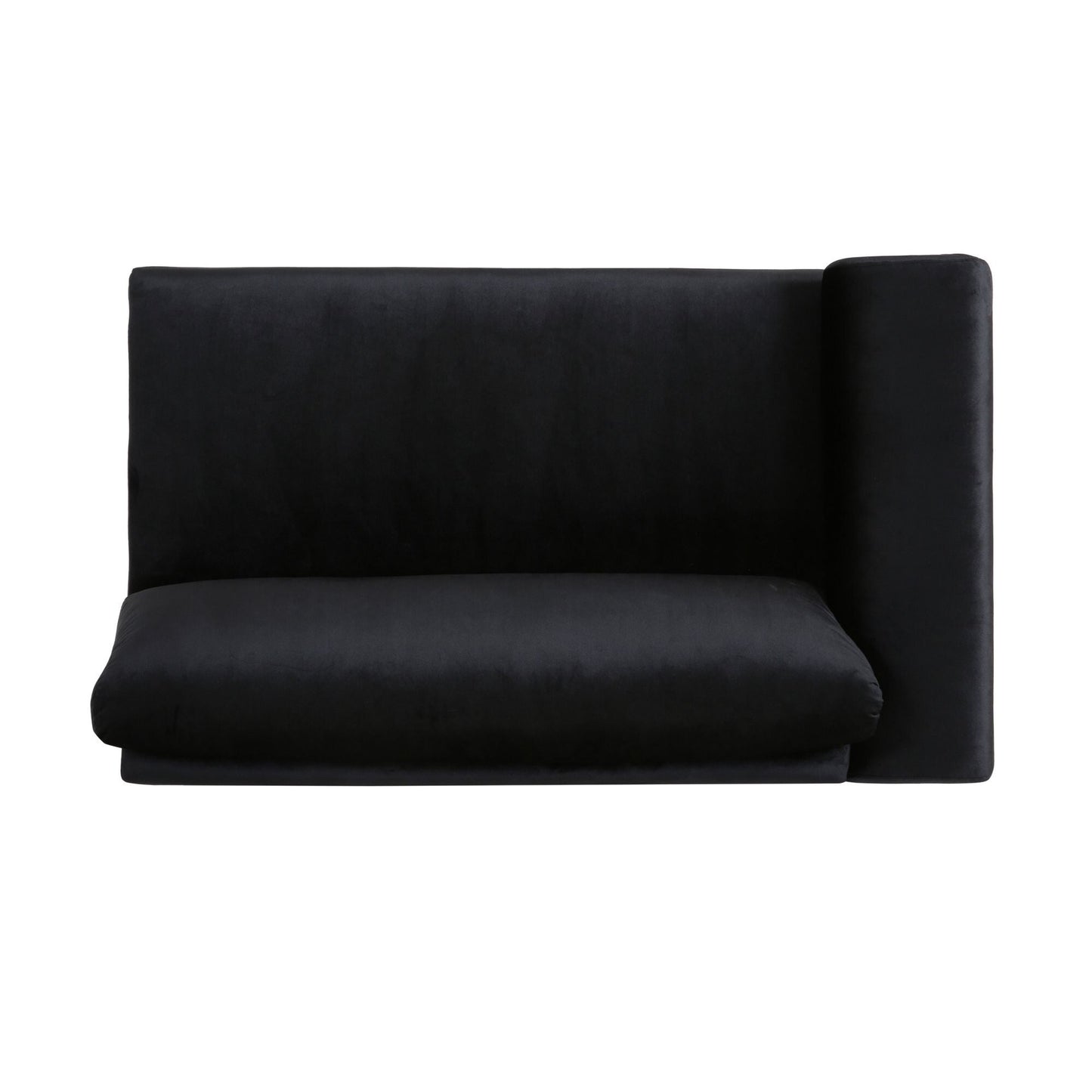 Velvet 4-Seater Sofa with Cushions and Metal Legs