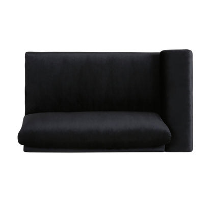 Velvet 4-Seater Sofa with Cushions and Metal Legs