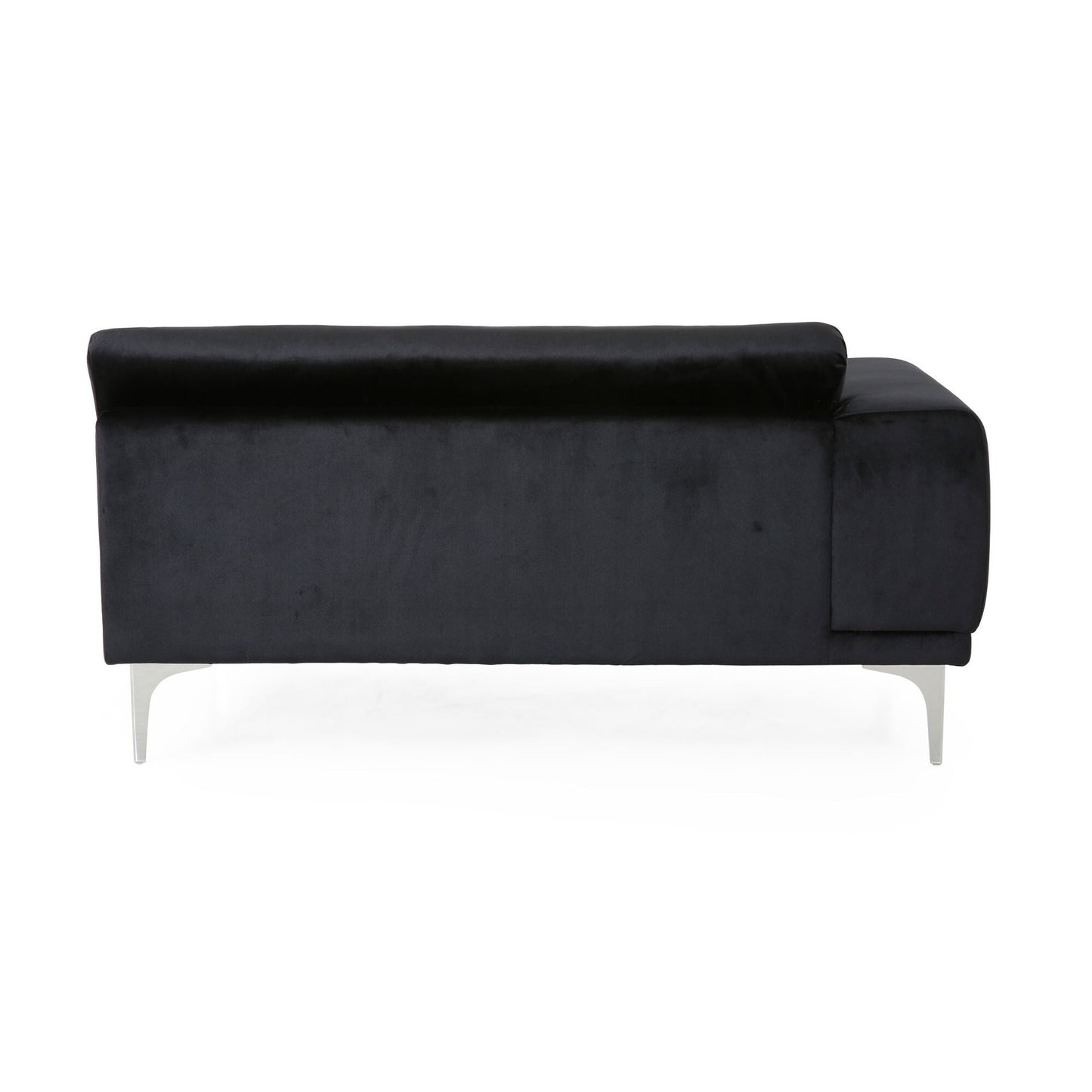 Velvet 4-Seater Sofa with Cushions and Metal Legs