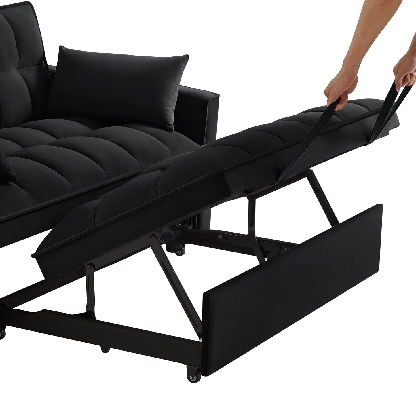 Velvet 4-in-1 Pull-Out Loveseat Sofa Bed