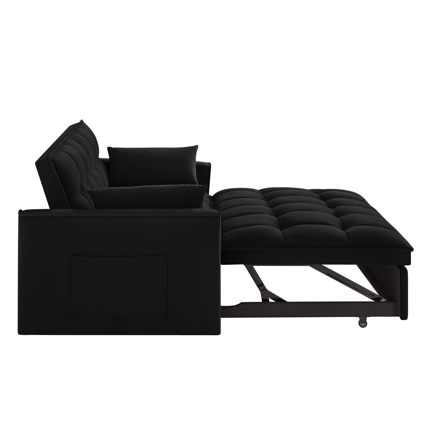 Velvet 4-in-1 Pull-Out Loveseat Sofa Bed