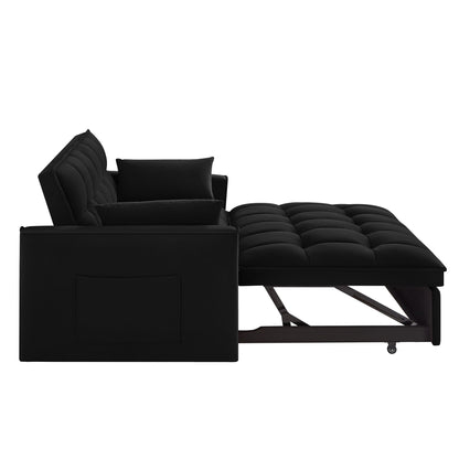Velvet 4-in-1 Pull-Out Loveseat Sofa Bed