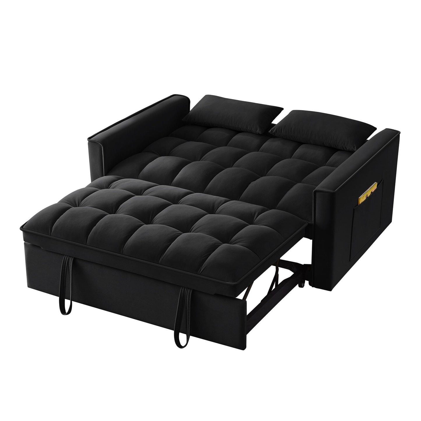 Velvet 4-in-1 Pull-Out Loveseat Sofa Bed