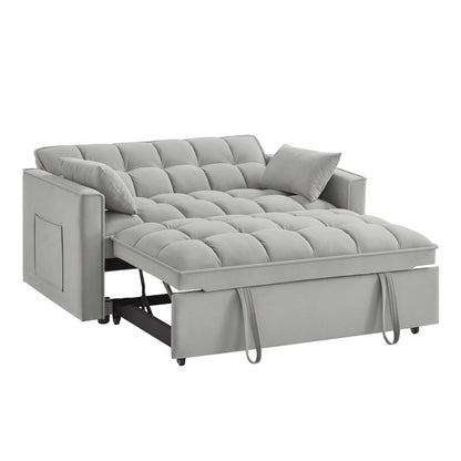 Velvet 4-in-1 Pull-Out Loveseat Sofa Bed
