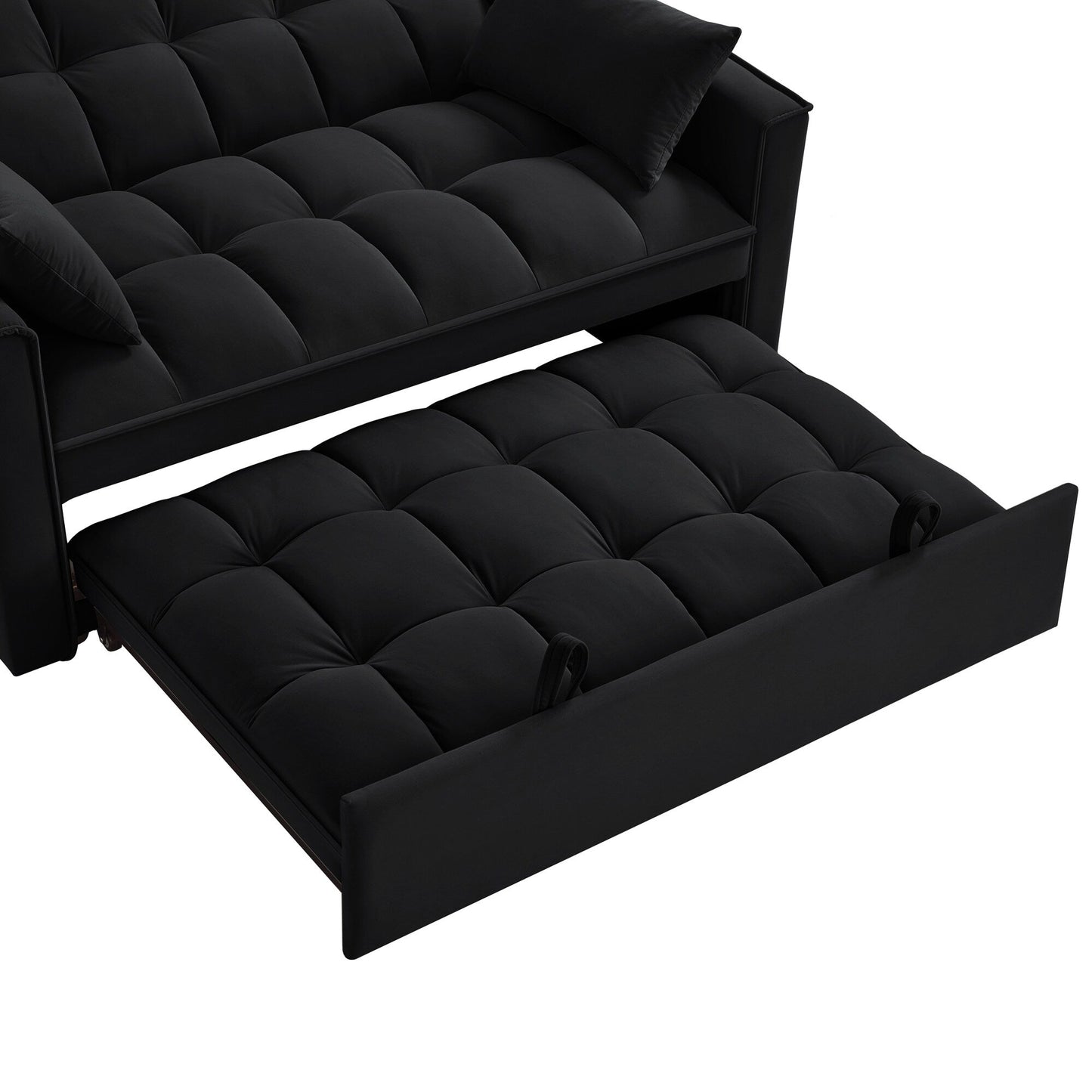 Velvet 4-in-1 Pull-Out Loveseat Sofa Bed