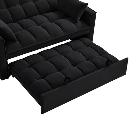 Velvet 4-in-1 Pull-Out Loveseat Sofa Bed
