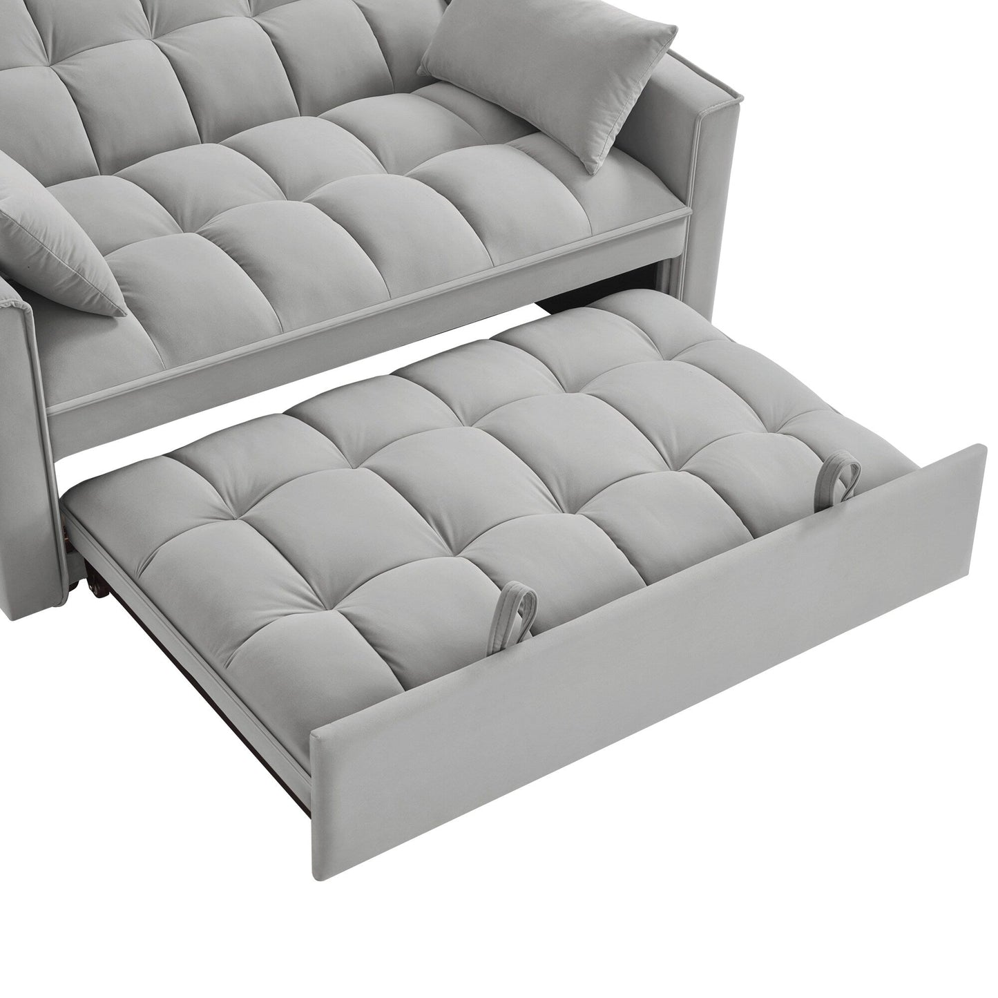 Velvet 4-in-1 Pull-Out Loveseat Sofa Bed