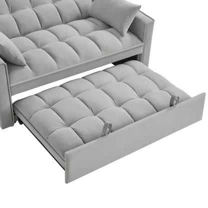 Velvet 4-in-1 Pull-Out Loveseat Sofa Bed