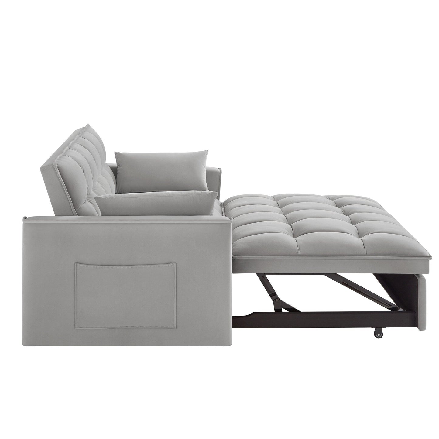 Velvet 4-in-1 Pull-Out Loveseat Sofa Bed