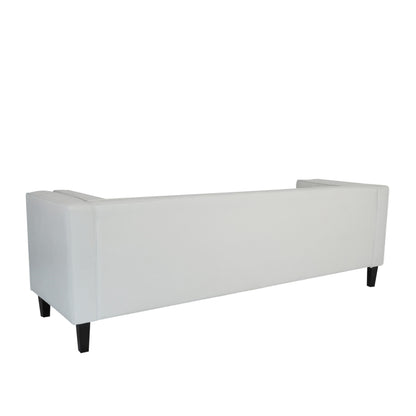 Velvet Button Tufted 3-seater Sofa with Hardwood Frame