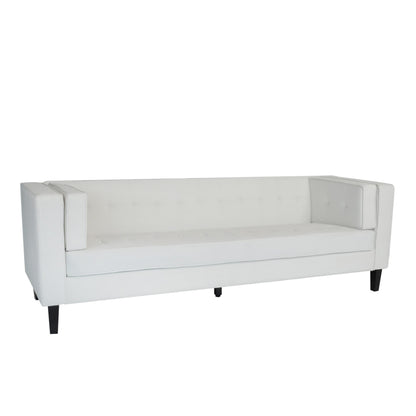 Velvet Button Tufted 3-seater Sofa with Hardwood Frame