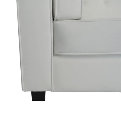 Velvet Button Tufted 3-seater Sofa with Hardwood Frame