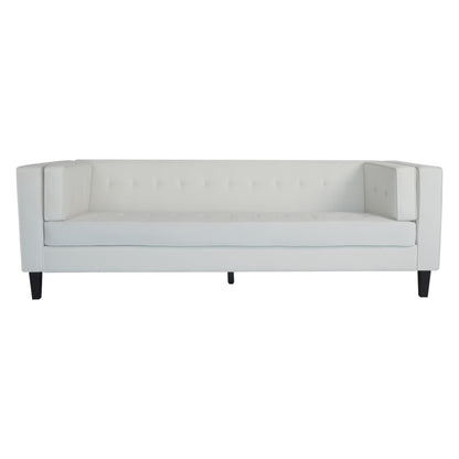 Velvet Button Tufted 3-seater Sofa with Hardwood Frame