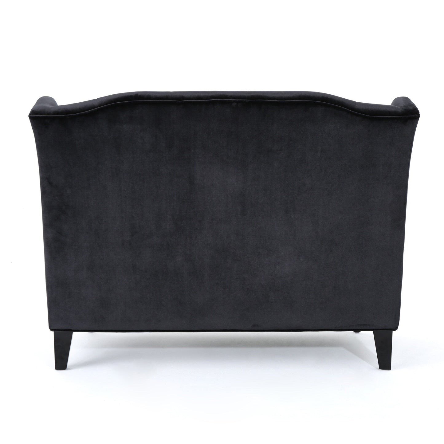 Velvet Button Tufted High Wingback Loveseat Sofa