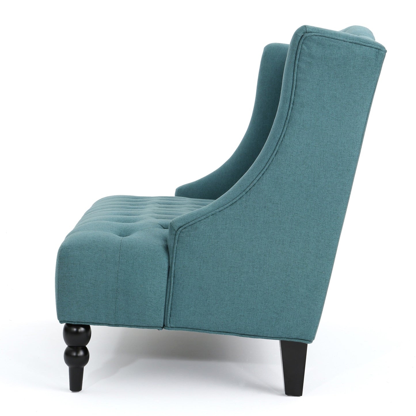 Velvet Button Tufted High Wingback Loveseat Sofa
