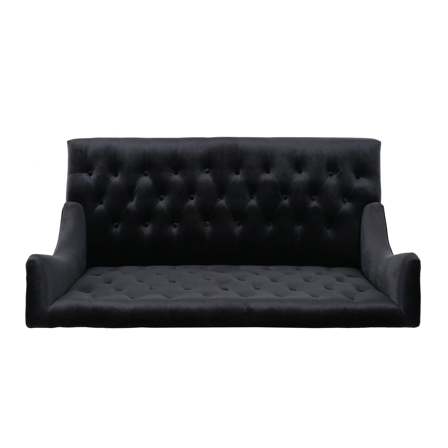 Velvet Button Tufted High Wingback Loveseat Sofa