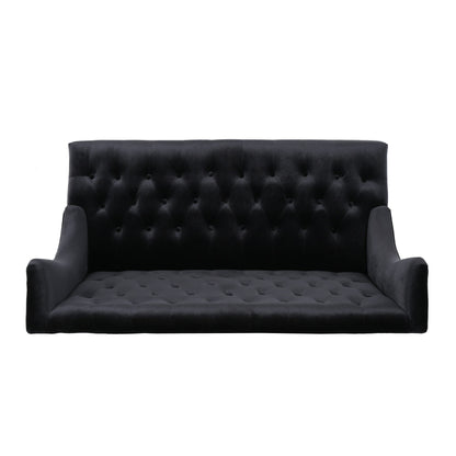 Velvet Button Tufted High Wingback Loveseat Sofa