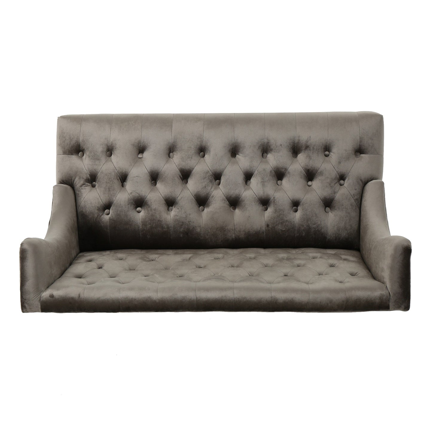 Velvet Button Tufted High Wingback Loveseat Sofa