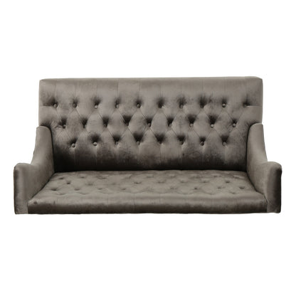 Velvet Button Tufted High Wingback Loveseat Sofa