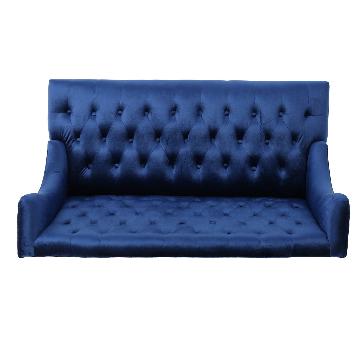 Velvet Button Tufted High Wingback Loveseat Sofa