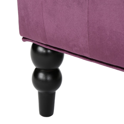 Velvet Button Tufted High Wingback Loveseat Sofa