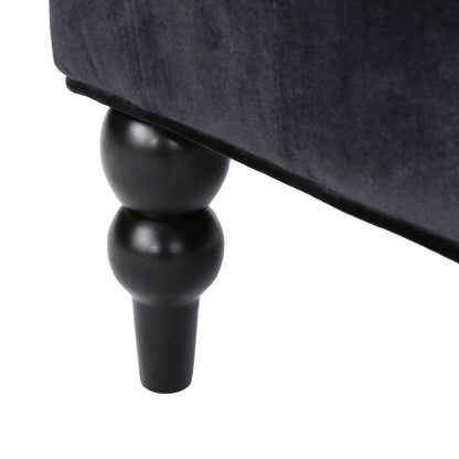 Velvet Button Tufted High Wingback Loveseat Sofa