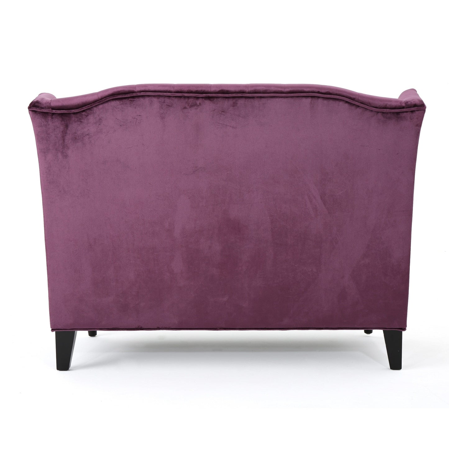 Velvet Button Tufted High Wingback Loveseat Sofa