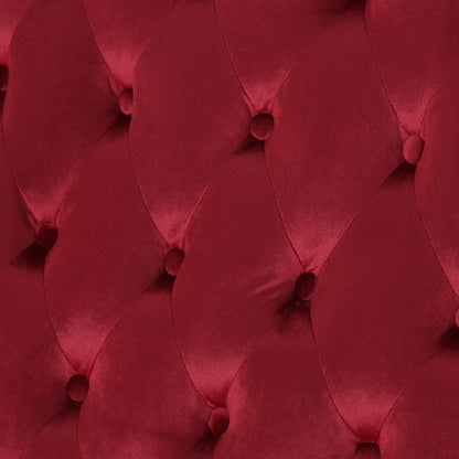 Velvet Button Tufted High Wingback Loveseat Sofa