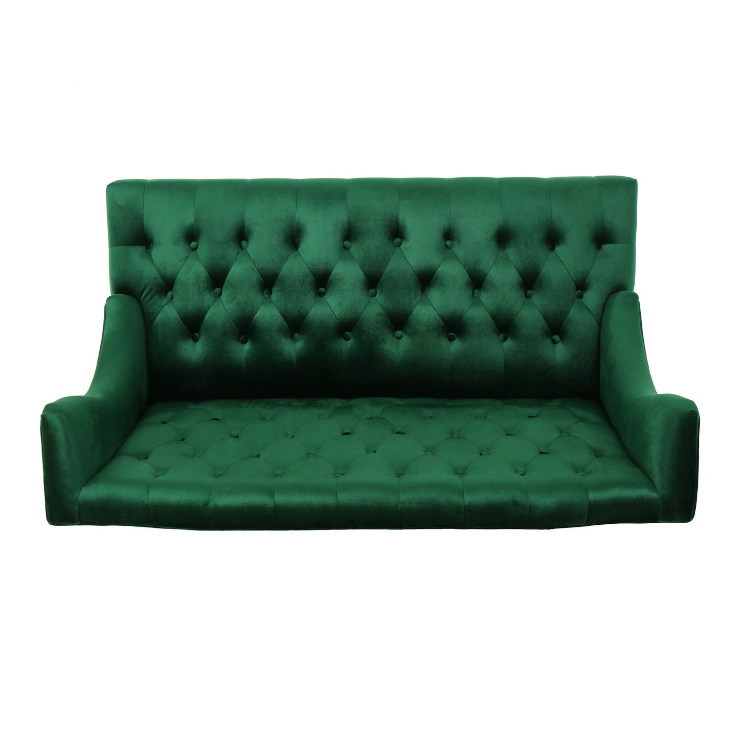 Velvet Button Tufted High Wingback Loveseat Sofa