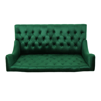 Velvet Button Tufted High Wingback Loveseat Sofa