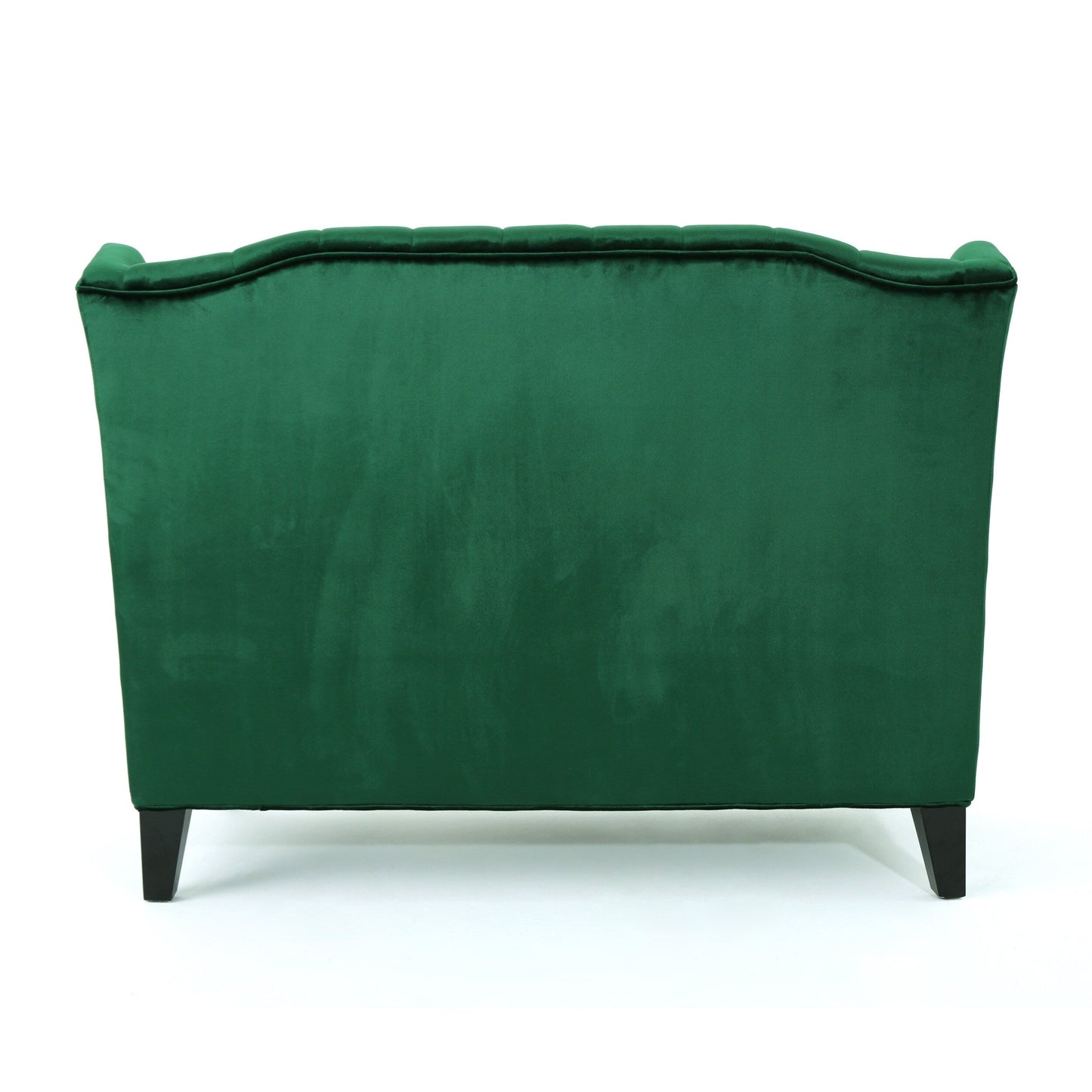 Velvet Button Tufted High Wingback Loveseat Sofa