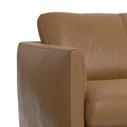 WYNDENHALL Danbury Modern Mid-Century 81 Wide Sofa in Genuine Leather