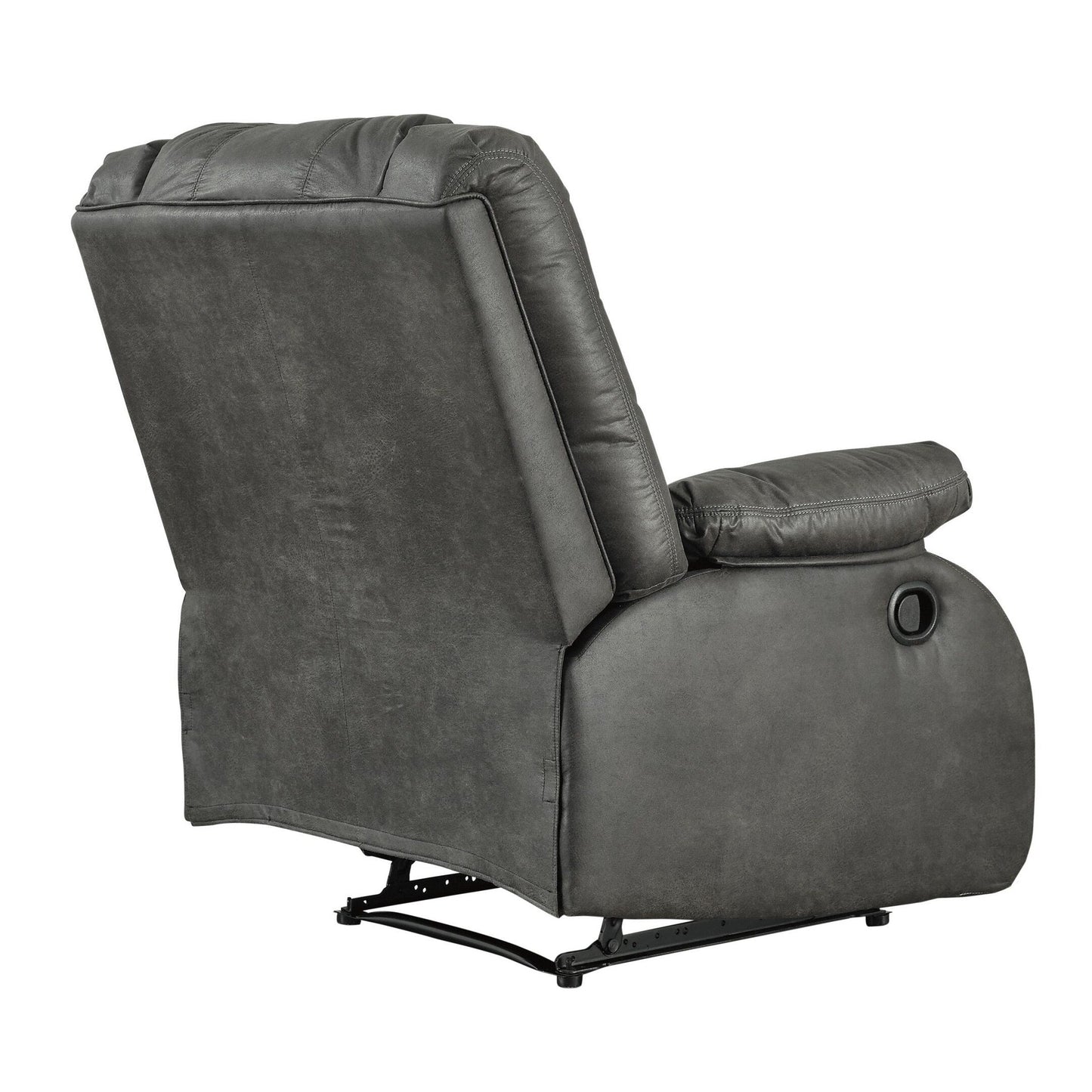 Wooden Zero Wall Recliner with Pillow Top Arms and Tufted Back, Gray