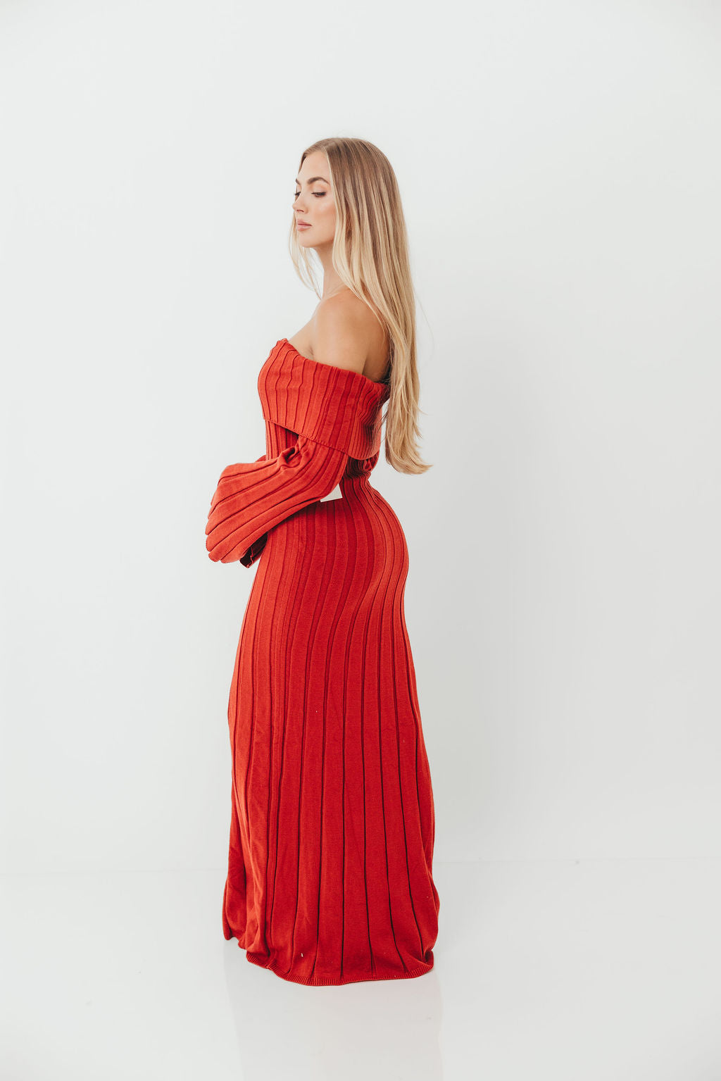 Evella Maxi Dress in Red - Bump Friendly