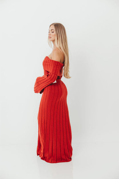 Evella Maxi Dress in Red - Bump Friendly