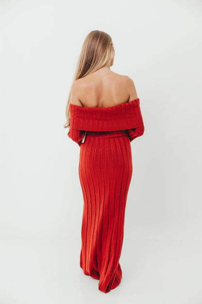 Evella Maxi Dress in Red - Bump Friendly