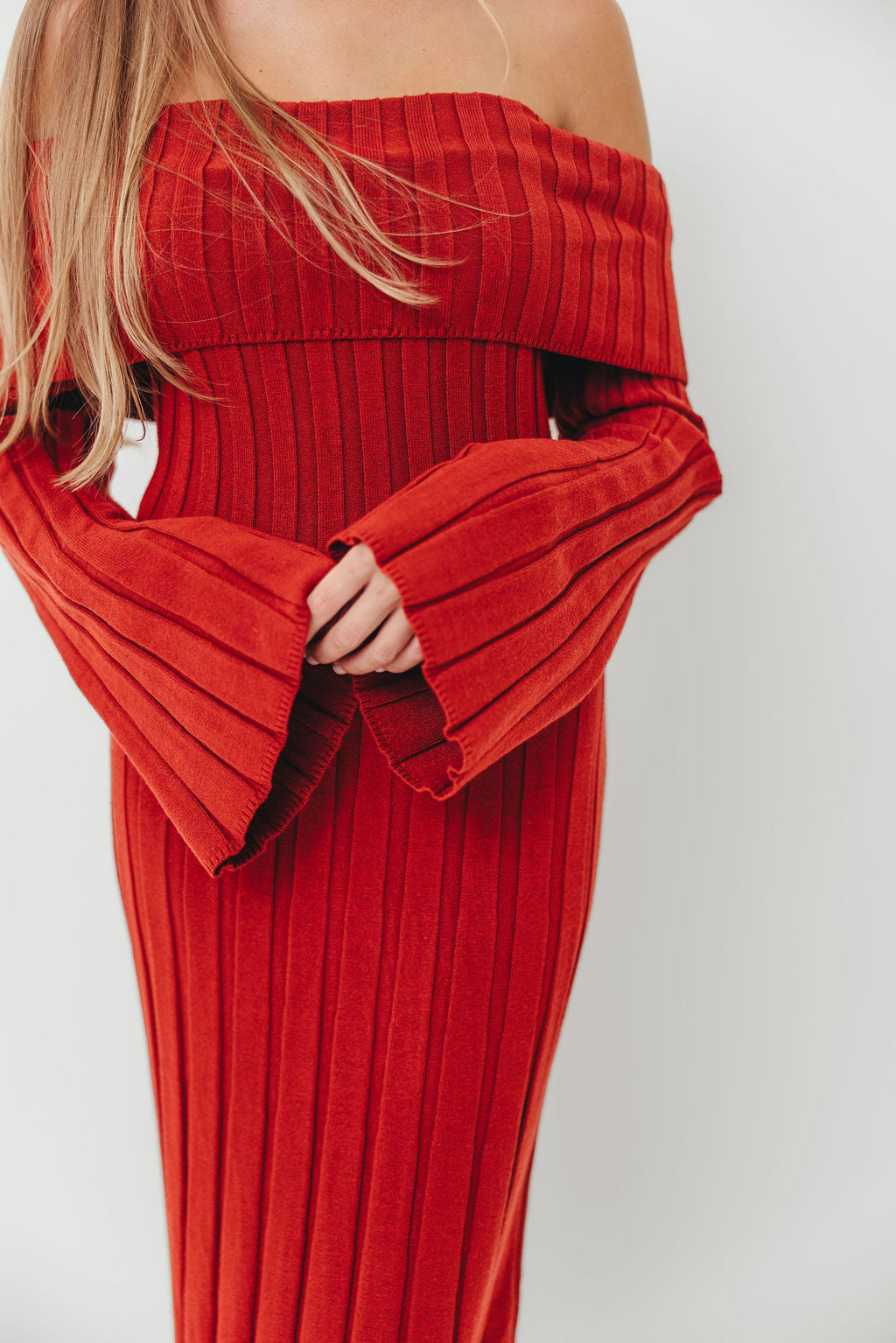 Evella Maxi Dress in Red - Bump Friendly