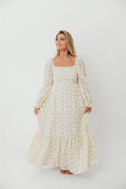 Emerson Smocked Maxi Dress in Blush Floral