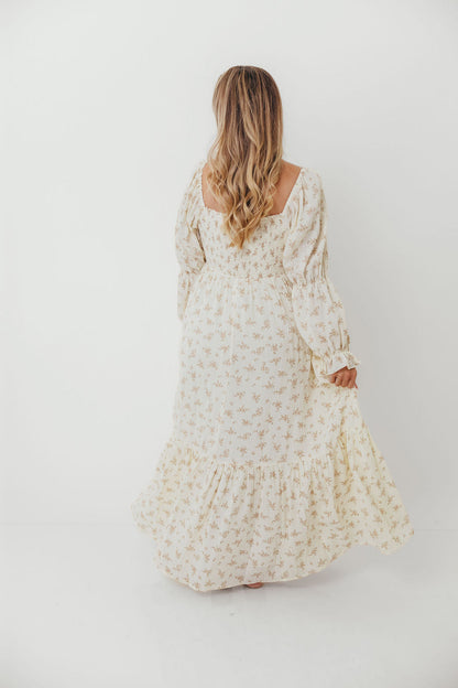 Emerson Smocked Maxi Dress in Blush Floral