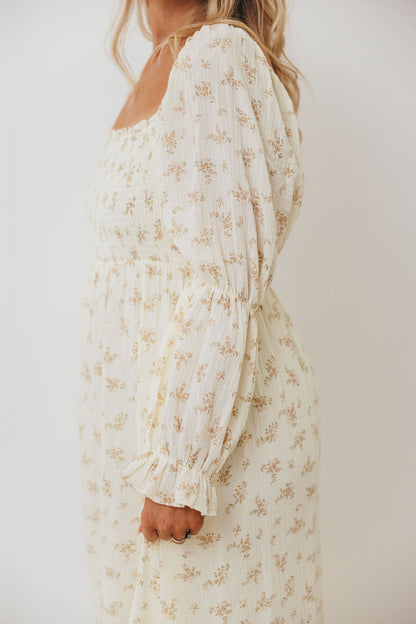 Emerson Smocked Maxi Dress in Blush Floral
