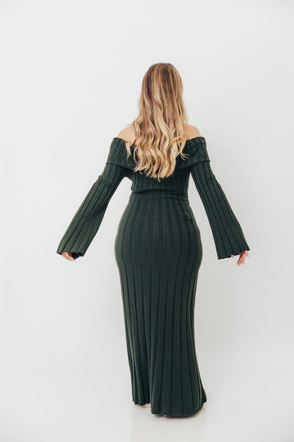 Evella Maxi Dress in Evergreen - Bump Friendly