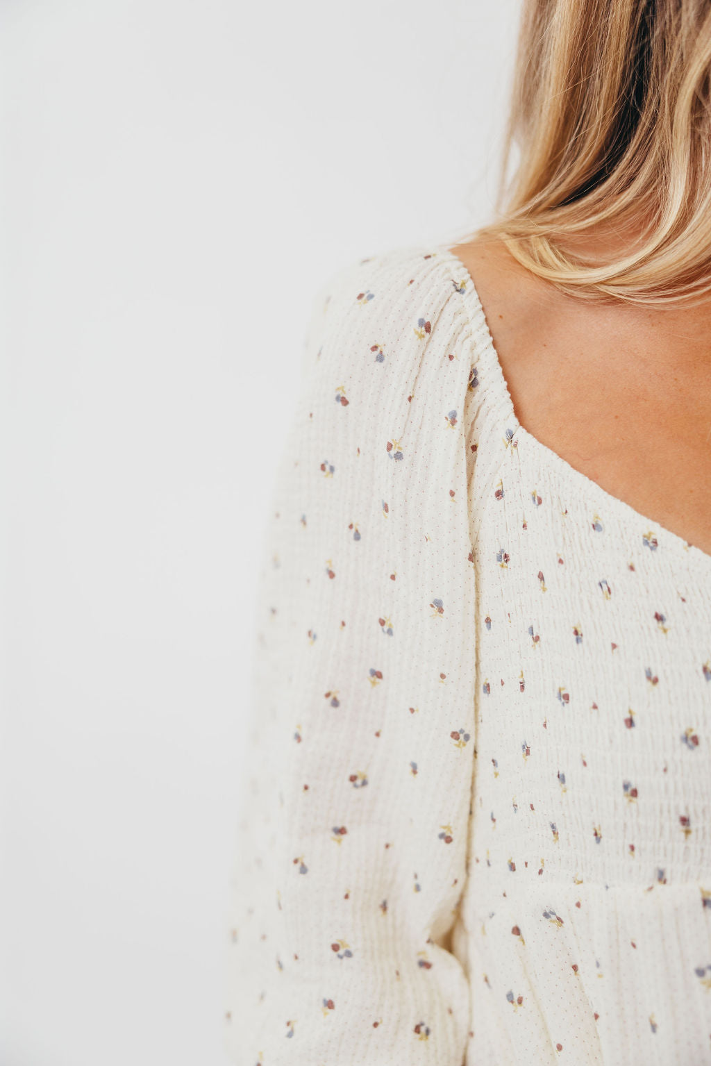 Cecilia 100% Cotton Smocked Maxi Dress in Ivory - Bump Friendly