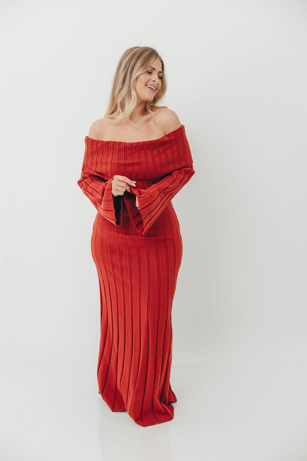 Evella Maxi Dress in Red - Bump Friendly