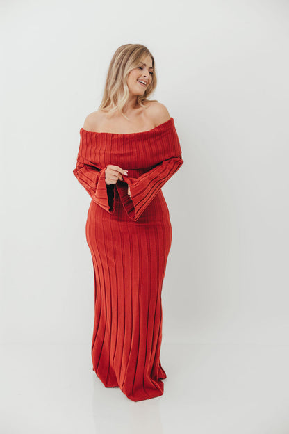 Evella Maxi Dress in Red - Bump Friendly
