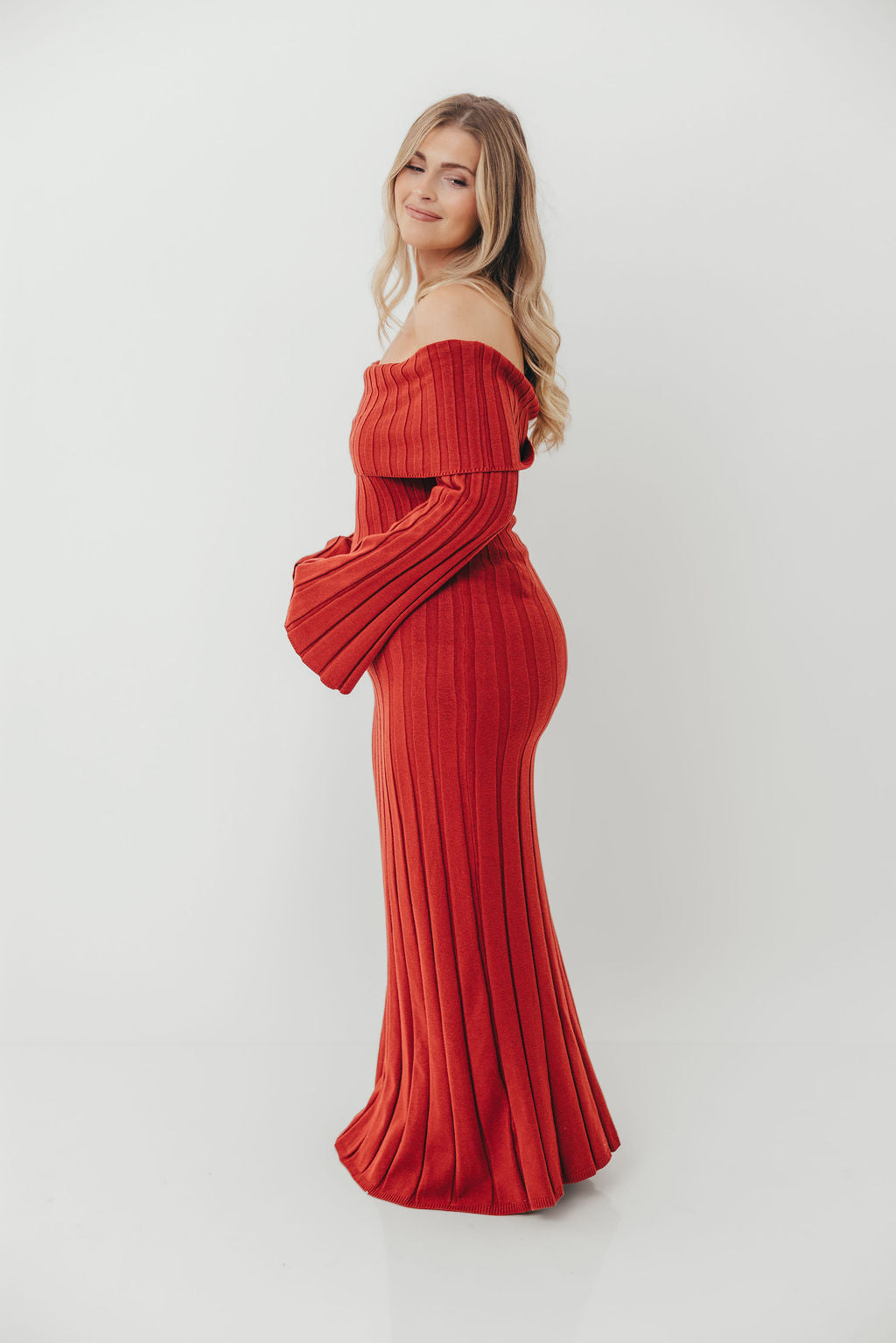 Evella Maxi Dress in Red - Bump Friendly