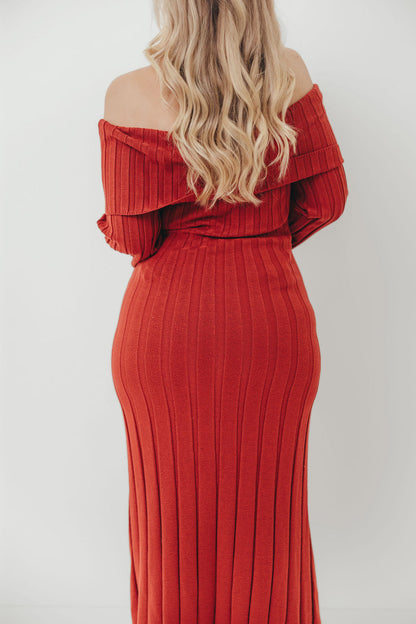 Evella Maxi Dress in Red - Bump Friendly